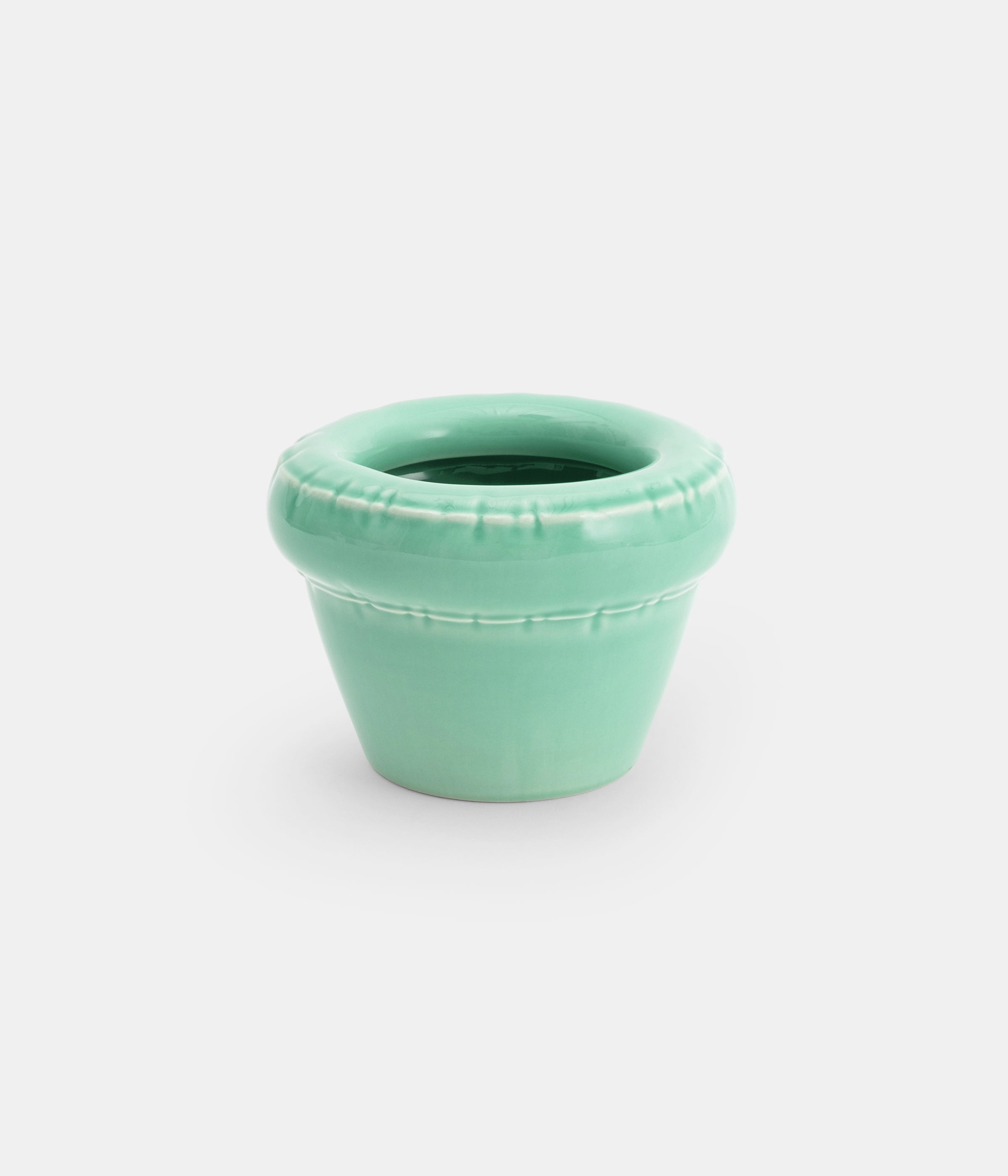 Small Planter 'LOUIS' Gloss - Seafoam