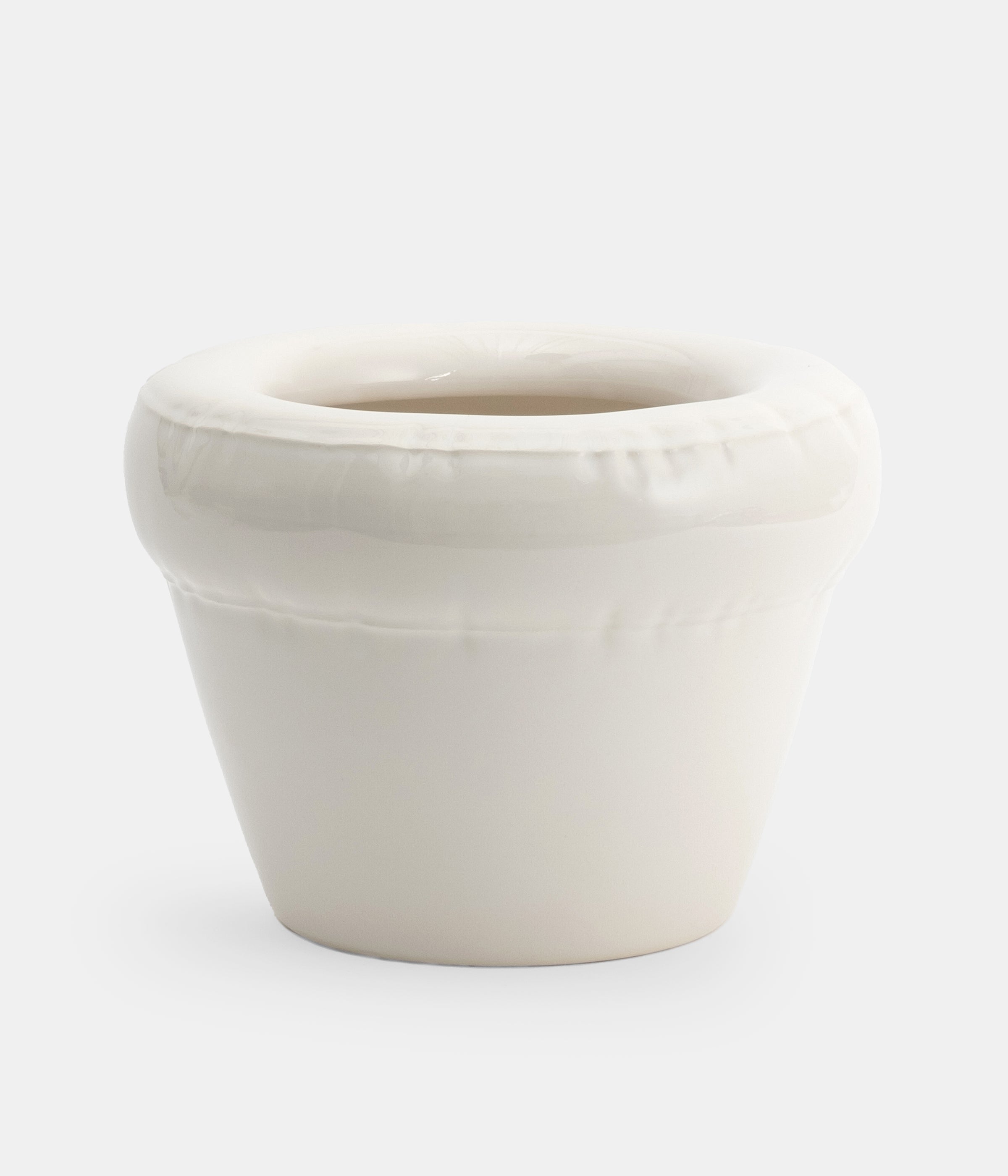 Planter 'PIERRE' Gloss - Bone