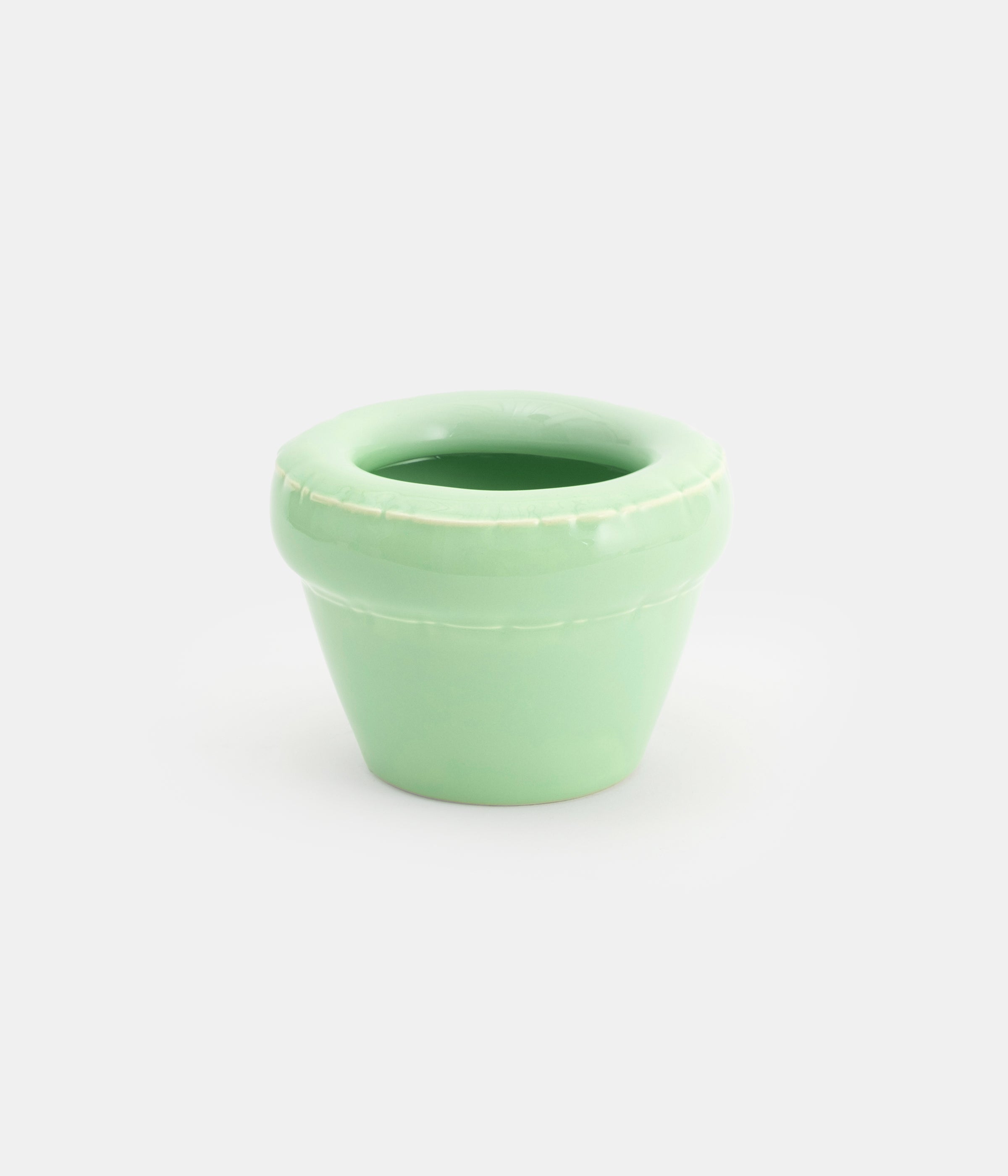 Small Planter 'LOUIS' Gloss - Mint