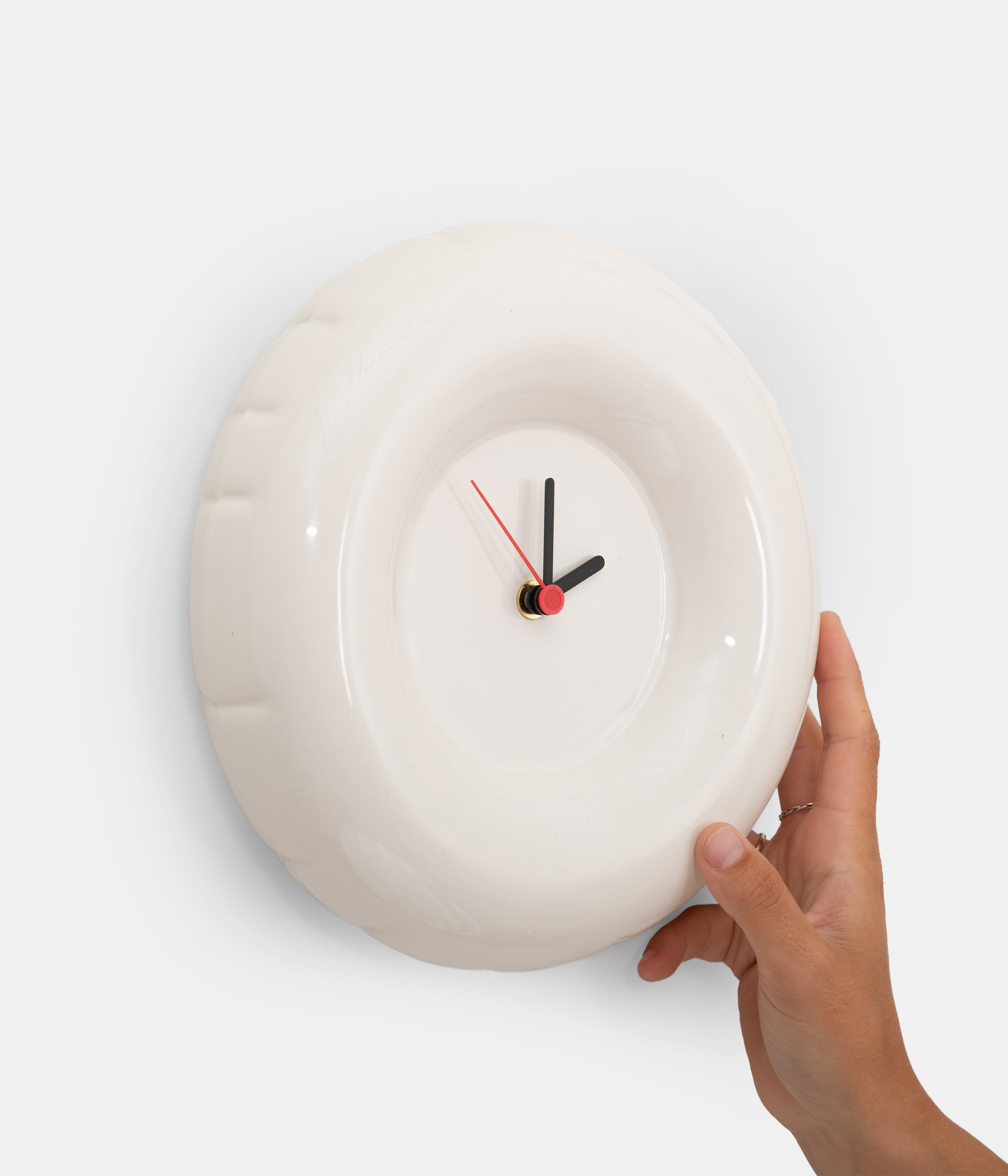 Clock 'HOLLY' Gloss - Bone