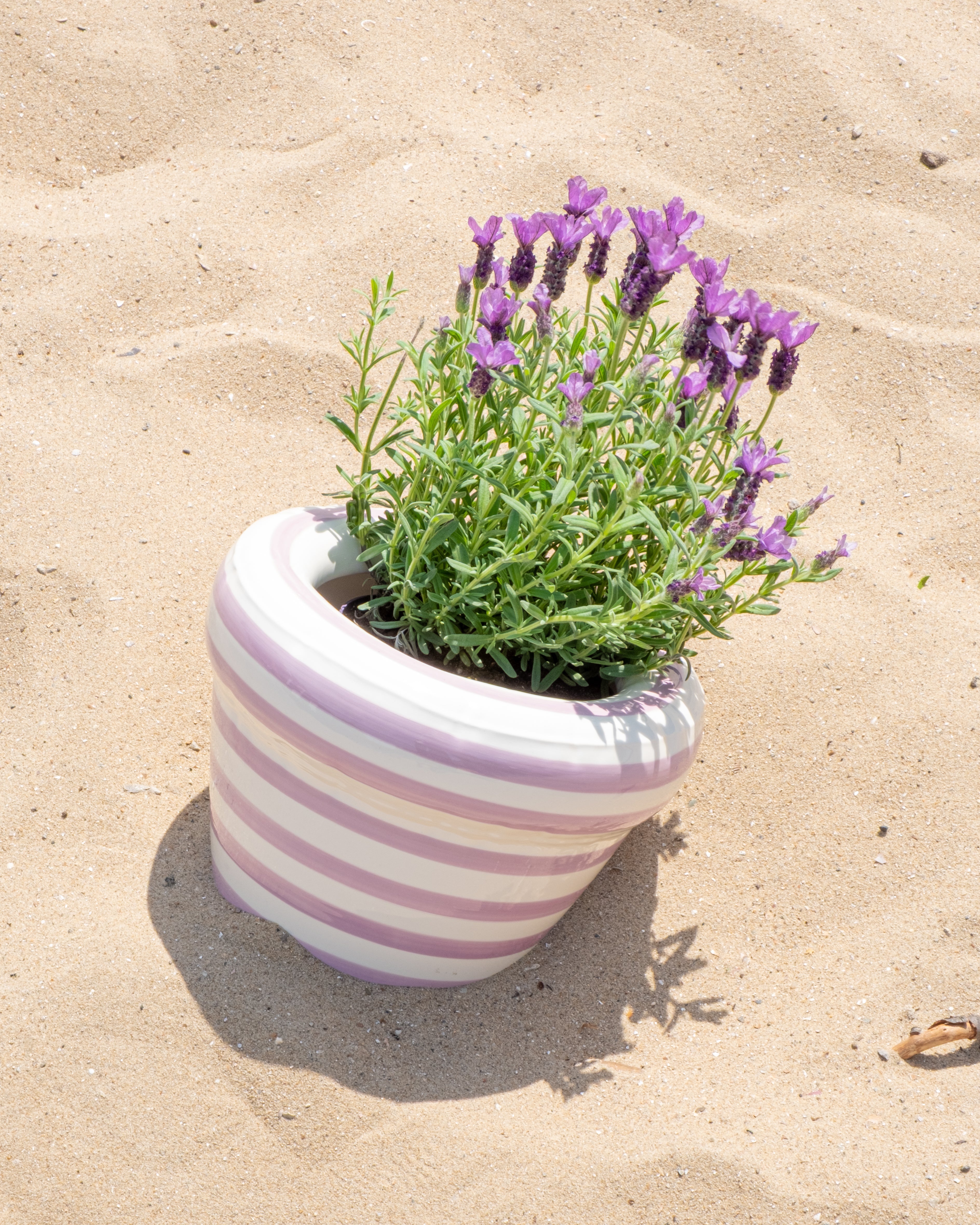Planter 'PIERRE' Stripes - Lavender