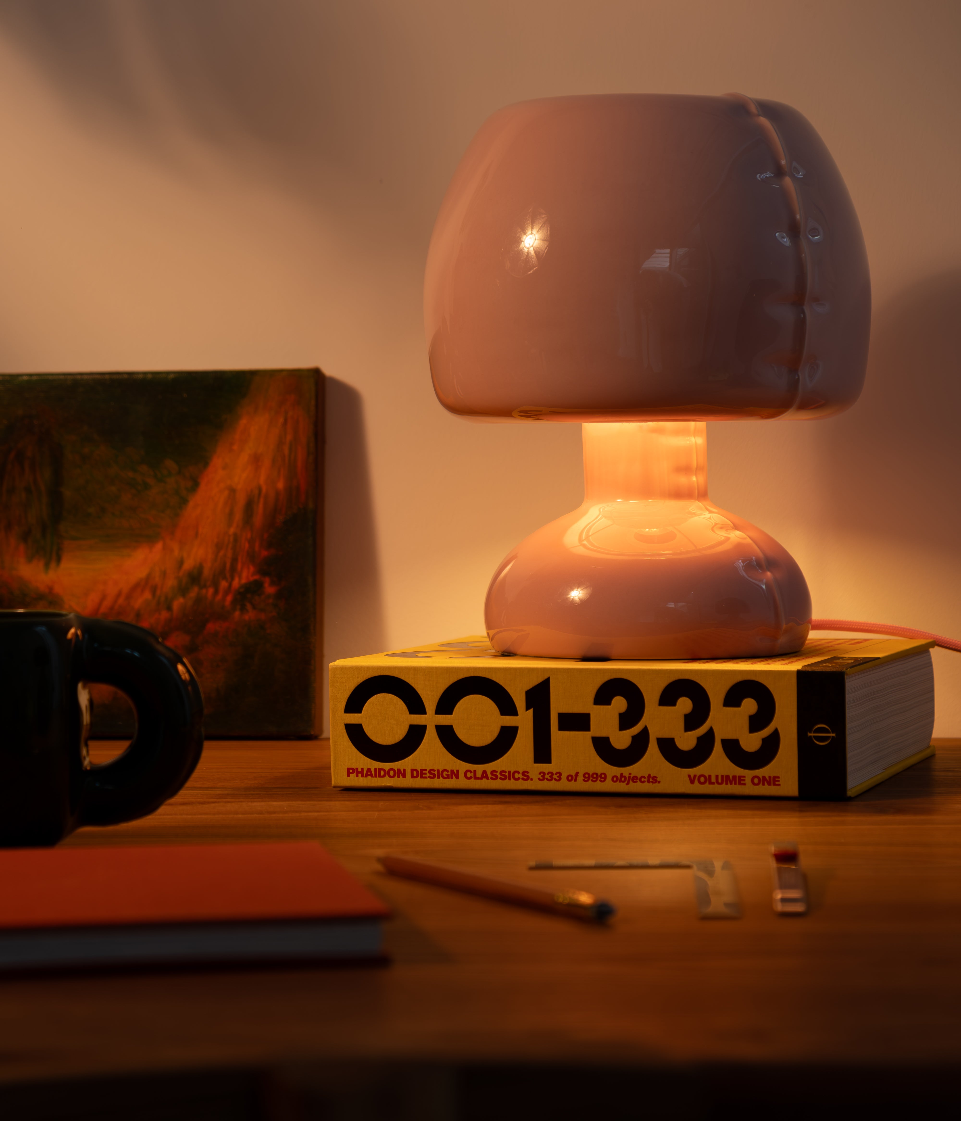 Table Lamp 'FREDDY' Gloss - Moss