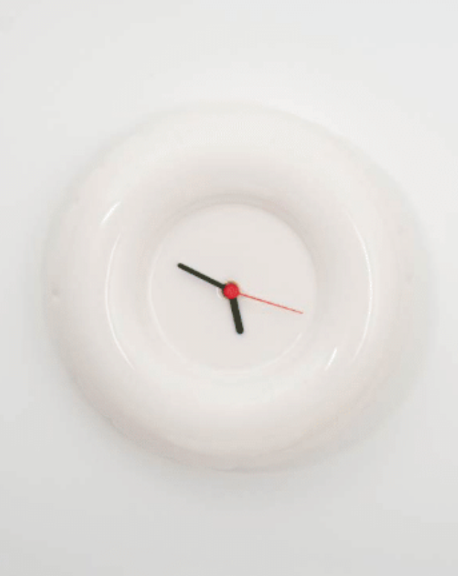 Clock 'HOLLY' Gloss - Bone